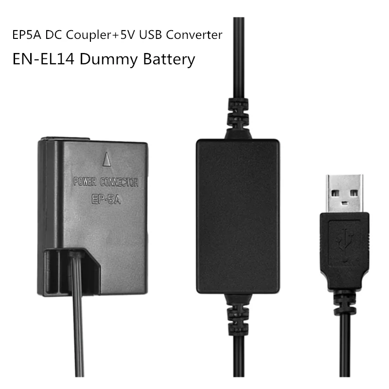  ī޶ USB   ̺ EN-EL14  ͸ EP-5A DC Ŀ÷,  P7000 P7800 D5500 D5600 D3300 D5100 D5300